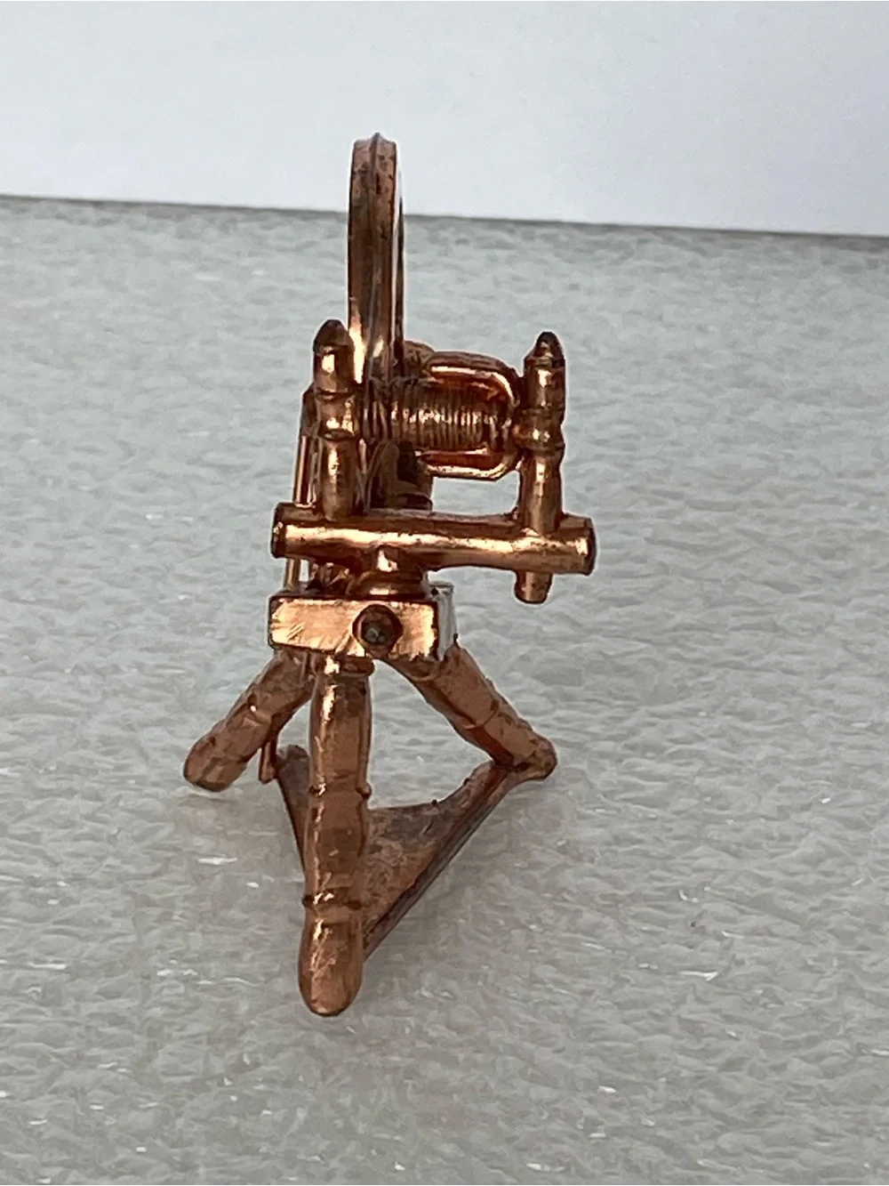 Vintage Dollhouse Miniature Die-Cast Metal Spinning Wheel